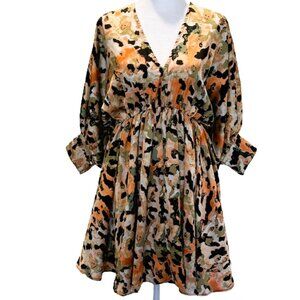 Glam Wrap Dress Women's size S 3/4 Sleeve V-Neck NWT